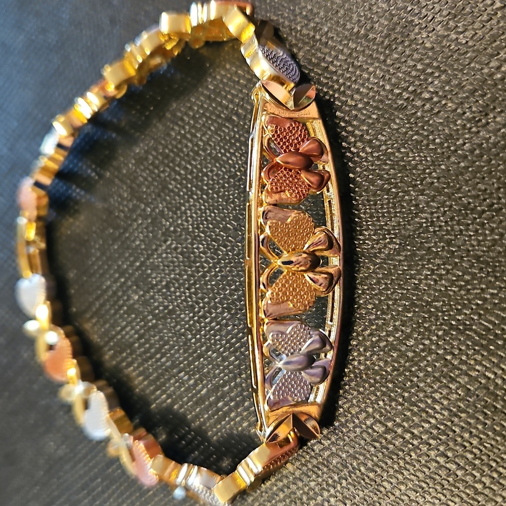 Elegant Gold and Silver Butterfly Bracelet